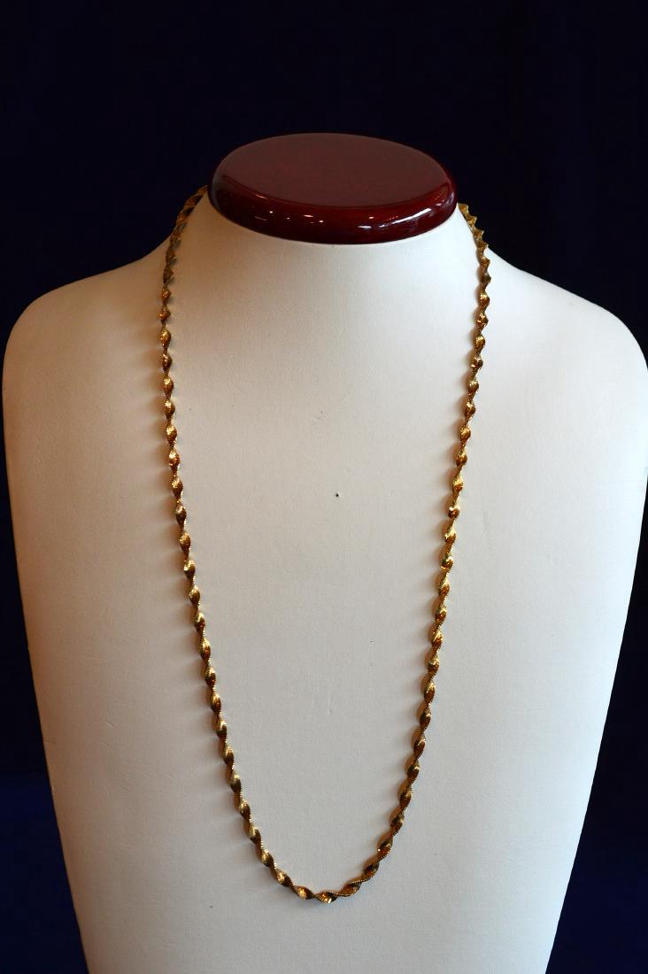 Italian Gold Tone Sterling Silver Singapore Style Chain (1 of 3)