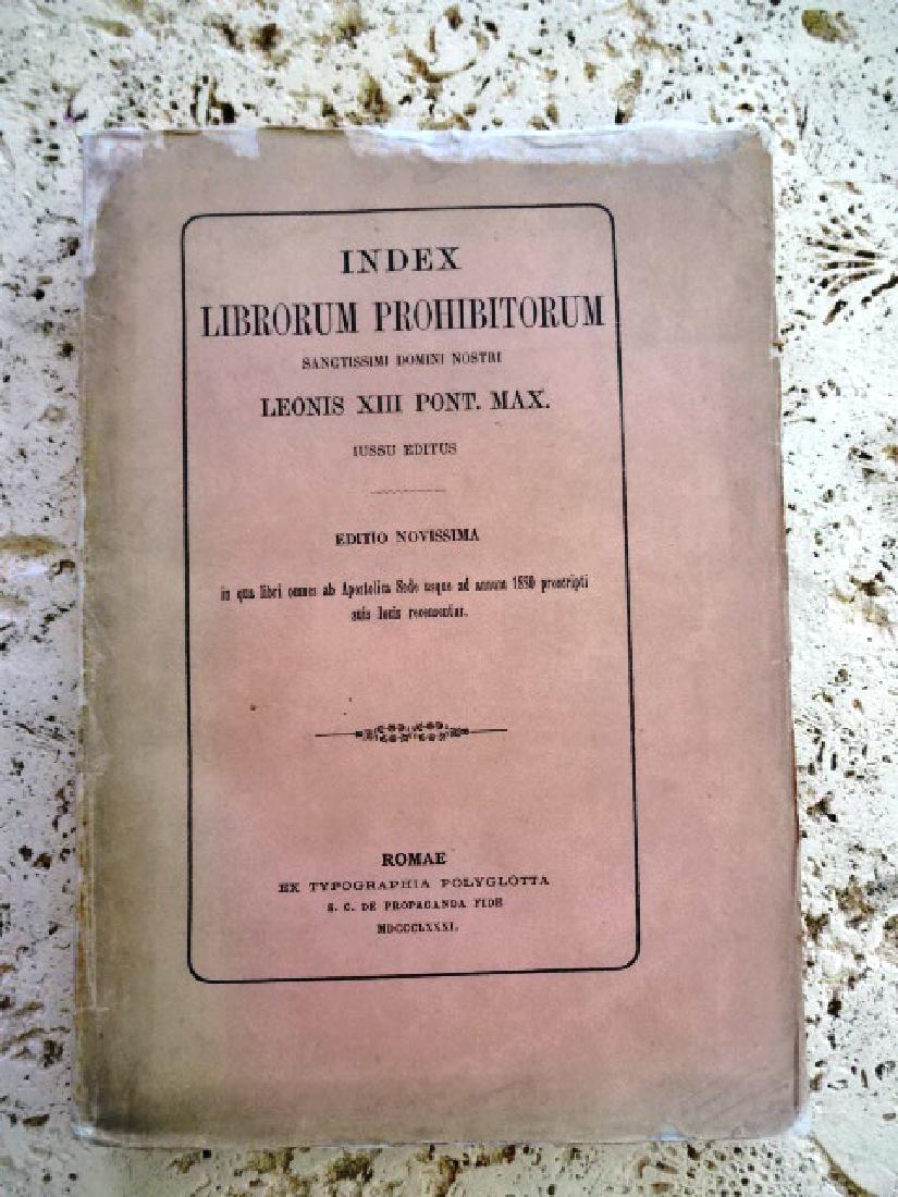 1881 Index Librorum Prohibitorum (1 of 2)
