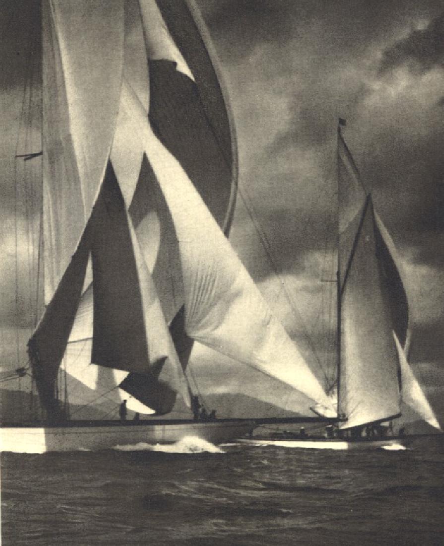 G.L.A. BLAIR- Sails: Artist: G.L.A. BLAIR Print Title: Sails Printing Date: 1933 Medium: Photoengraving Printed in: the UK Image Size: approx. 8” x 6” No Reserve: This lot starts at $1 and has no reserve as a courtesy