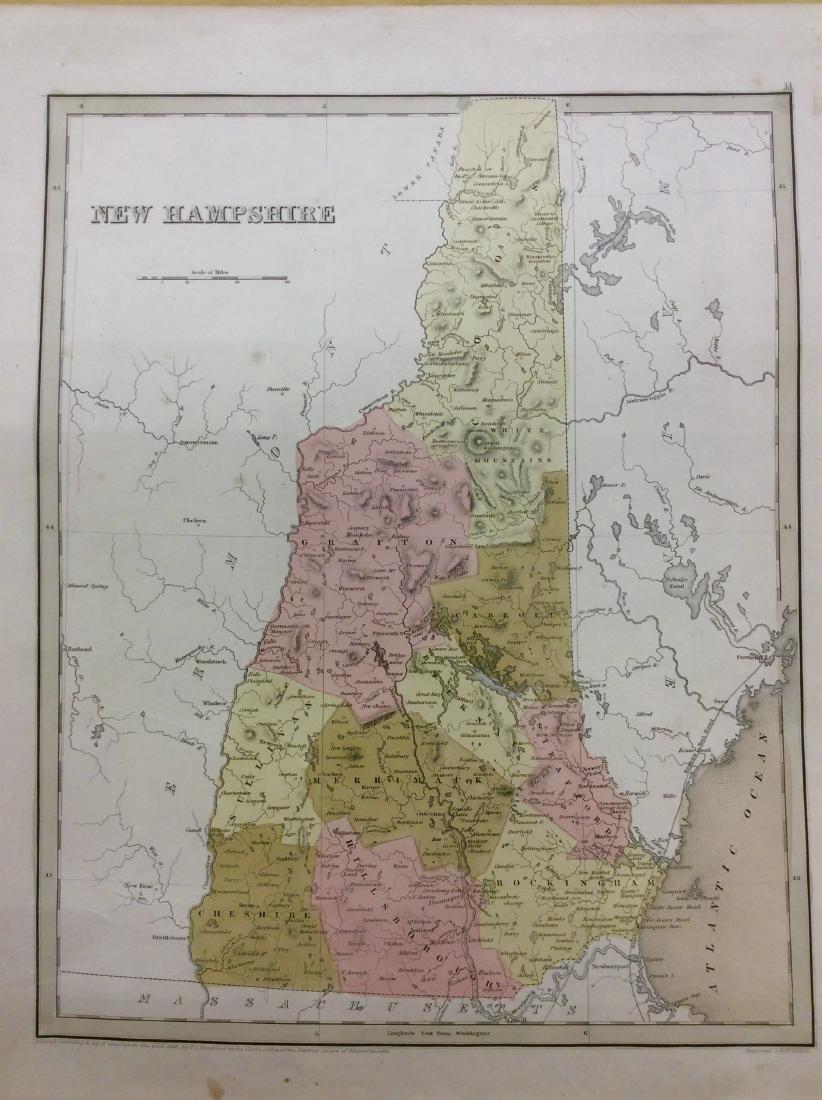 Bradford: Antique Map of New Hampshire, 1838 (1 of 1)