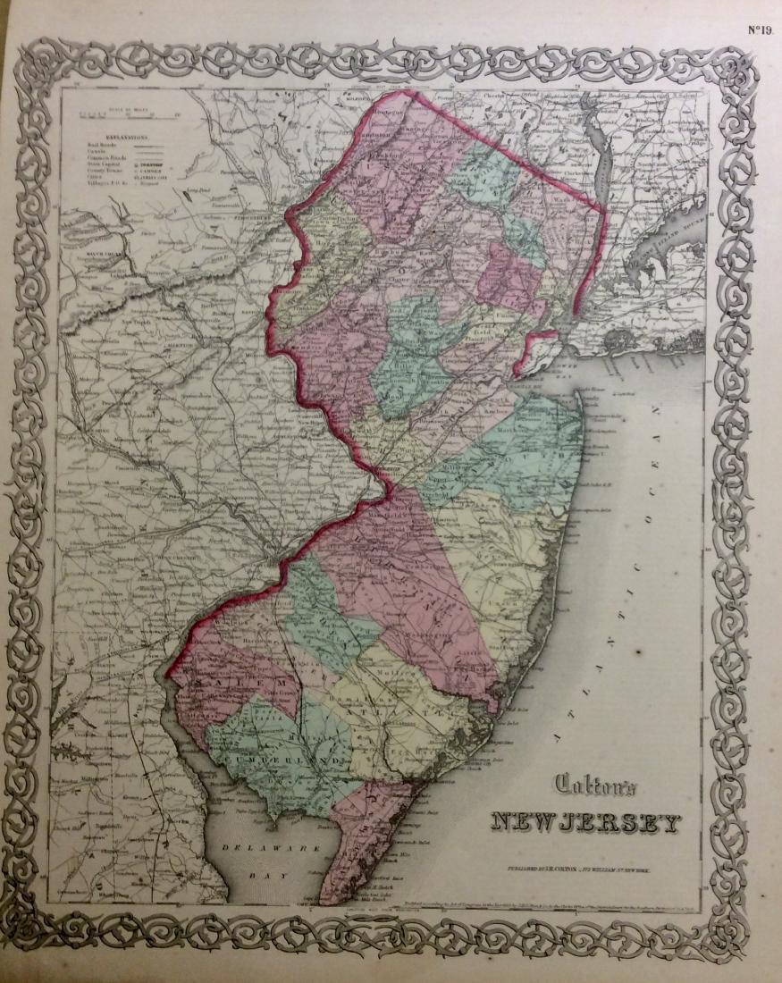 Colton: Antique Map of New Jersey, 1861 (1 of 1)