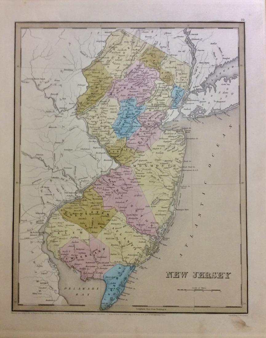 Bradford: Antique Map of New Jersey, 1838 (1 of 1)