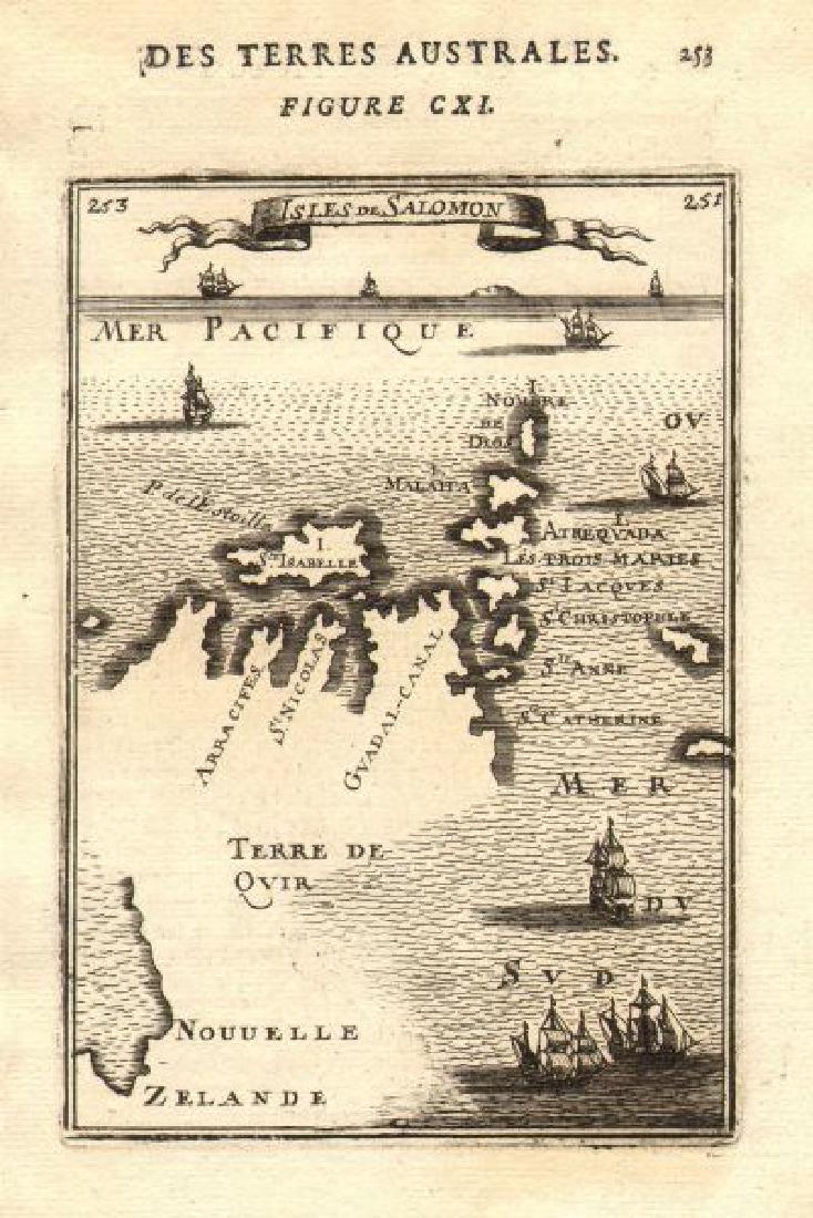 Mallet: Antique Map of the Solomon Islands, 1683 (1 of 2)
