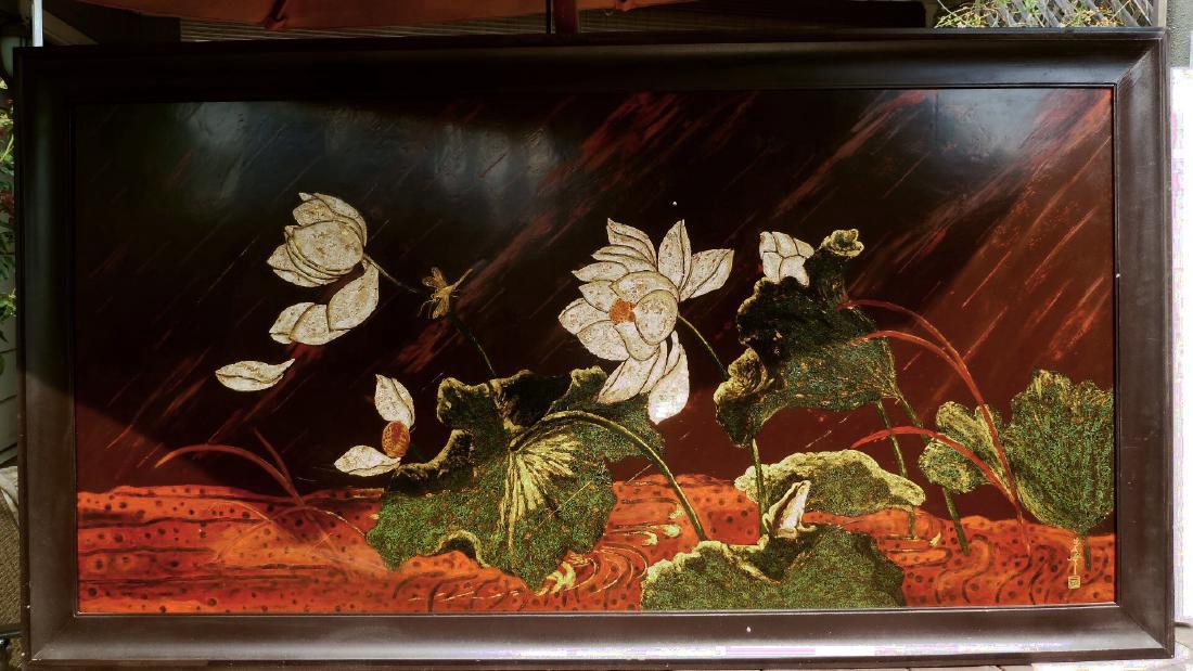 Mid Century Vietnamese Lacquer Painting by Pham Hau (1 of 5)