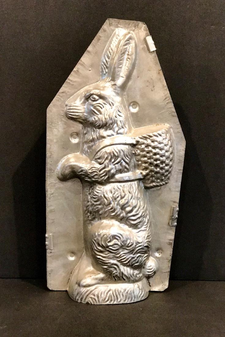 Folk Art Oversize Rabbit Chocolate Mold, Circa 1930 (1 of 9)