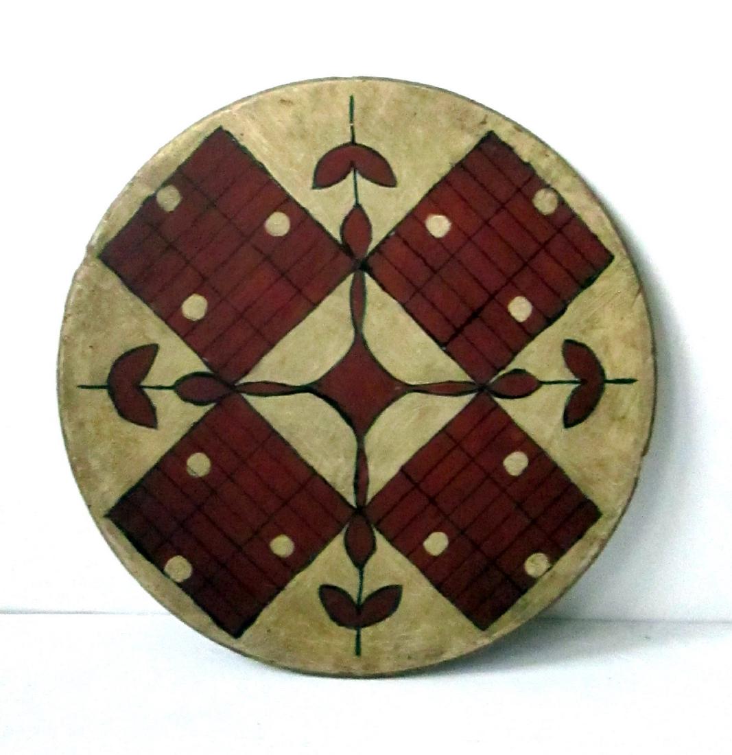 Early Parcheesi & Checkers Folk Art Gameboard (1 of 9)