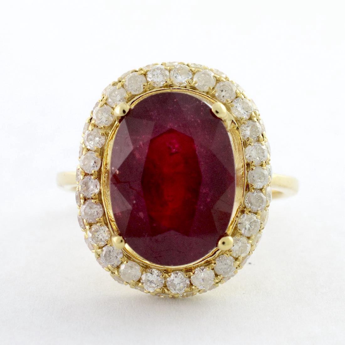 14K Yellow Gold 2.84ct Ruby & 0.53ctw Diamond Ring (1 of 3)