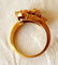Vintage 14K Gold Angel Skin Coral Diamond Ring - 5