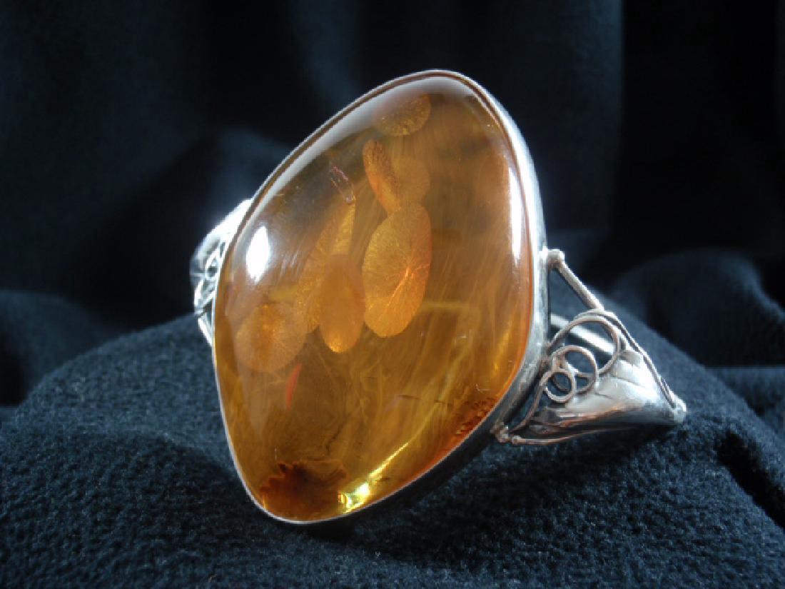 Vintage Sterling Silver Amber Baltic Bracelet (1 of 6)