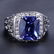 14K White Gold Sapphire Ring, 5.15 ct - 2