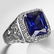 14K White Gold Sapphire Ring, 5.15 ct - 4