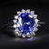 14K White Gold Sapphire White Topaz Ring, 3.50 ct