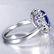 14K White Gold Sapphire White Topaz Ring, 3.50 ct - 4
