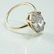 Vintage 10K Yellow Gold Cubic Zirconia Ring, 5ct - 5