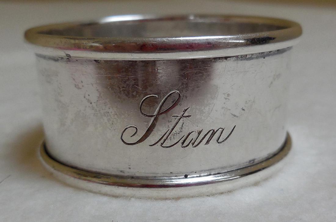 Vintage Webster Sterling Silver Napkin Ring "Stan" (1 of 6)
