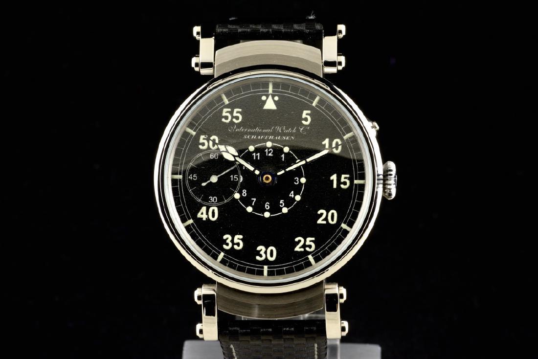 IWC Schaffhausen Stainless Steel Manual Watch: Brand: IWC Schaffhausen Metal: stainless steel Case Size: Diametre 46mm without crown and 14 mm high Bracelet Length: 22 cm Movement Type: manual Shipping: Domestic: Flat-rate of $60.00 to anywhere wi