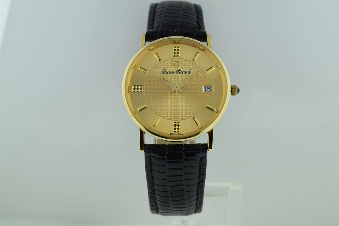 Lucien Piccard 14K Solid Gold Quartz Watch (1 of 8)
