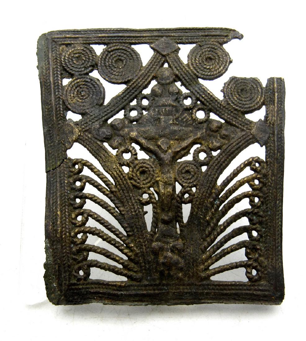 Post medieval era open-work icon panel with Jesus (1 of 2)