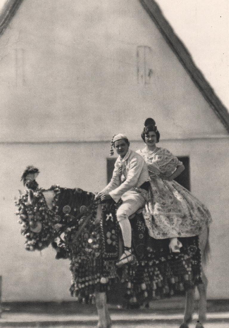 JOSE ORTIZ ECHAGUE - Valencian riders: Artist: JOSE ORTIZ ECHAGUE Print Title: Valencian riders Medium: Sheet-fed Gravure Printing Date: 1963 Printed: Spain Image Size: 6 x 9 inches Jose Ortiz Echague (1886 - 1980) was a Spanish entreprene