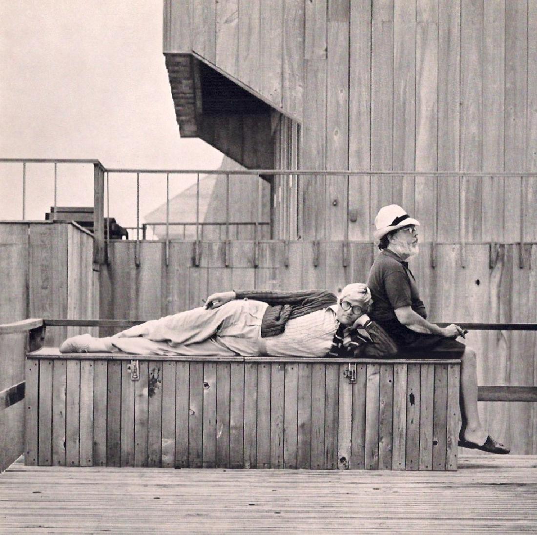 ROBERT MAPPLETHORPE - David Hockney & Henry Geldzahler: Artist: ROBERT MAPPLETHORPE Print Title: David Hockney & Henry Geldzahler, 1976 Medium: Sheet-fed Gravure Printed 1985 in Japan Image size (inches) approx. 10" x10" Robert Mapplethorpe was an American