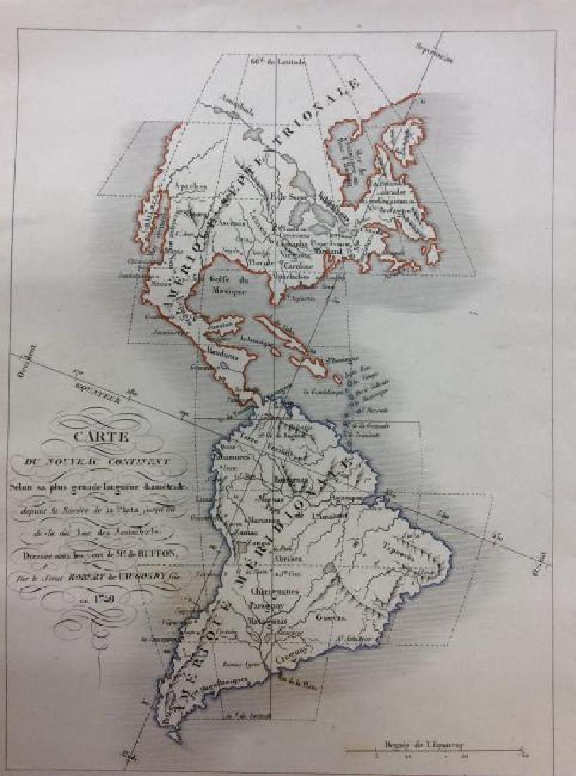 Vaugondy: Antique Map of Western Hemisphere, 1750s (1 of 1)