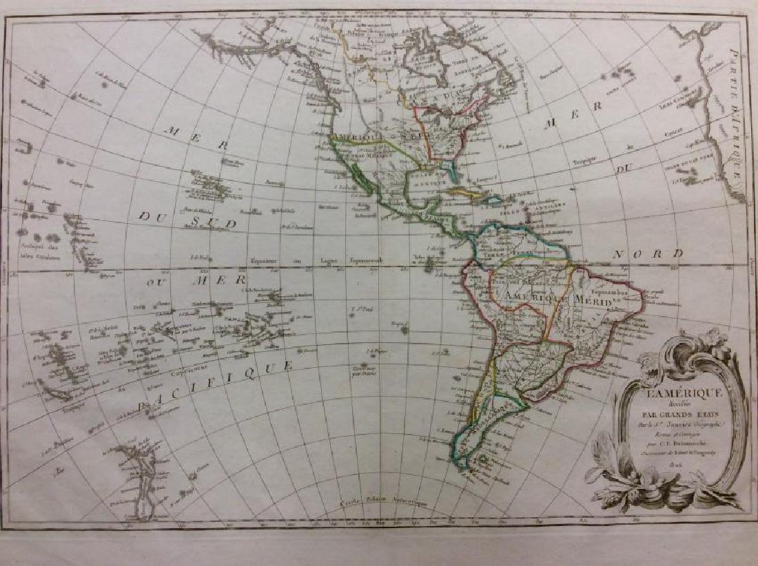 Janvier/Vaugondy: Antique Map of the Americas, 1806 (1 of 1)