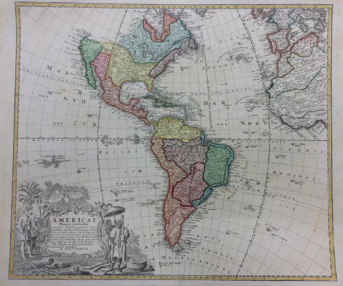 Homann Heirs: Antique Map of North & South America 1746 (1 of 4)
