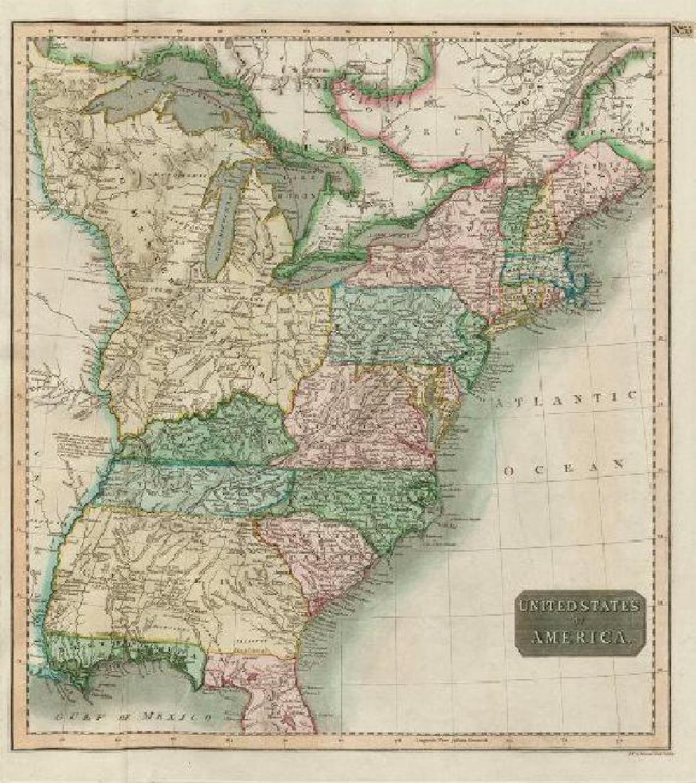 Thomson: Antique Map of the United States, 1817 (1 of 2)