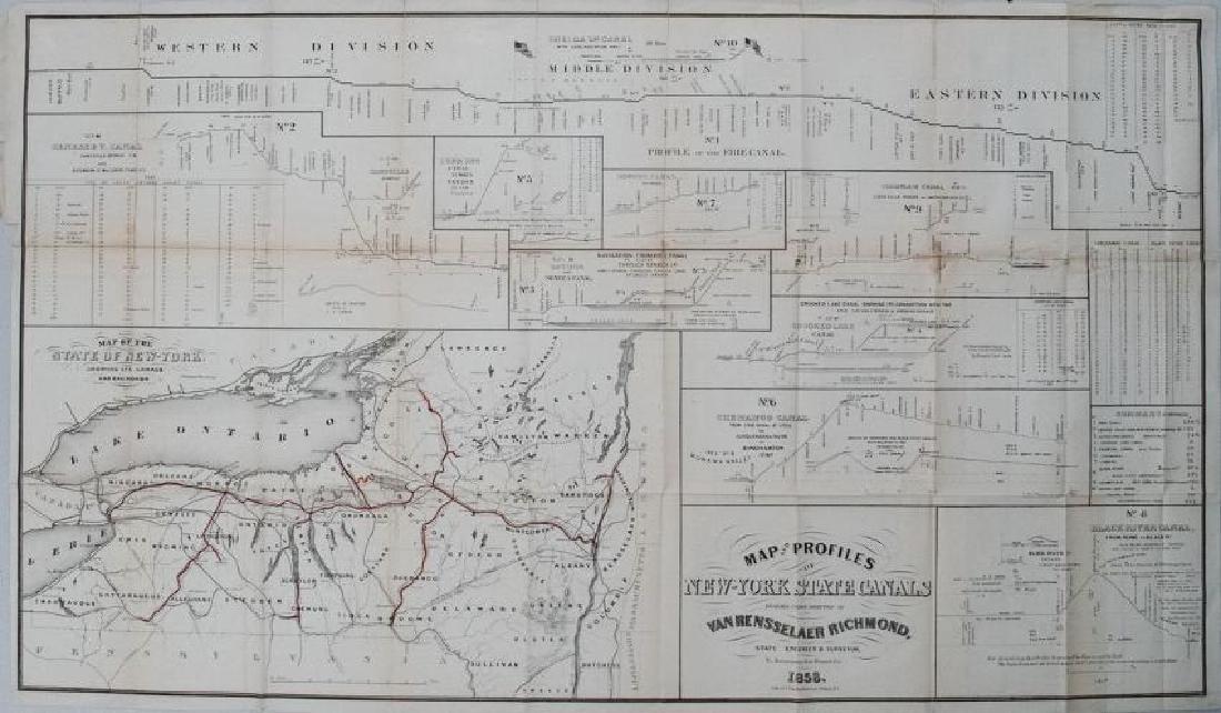 Richmond: Antique Map of New York State Canals, 1858 (1 of 1)