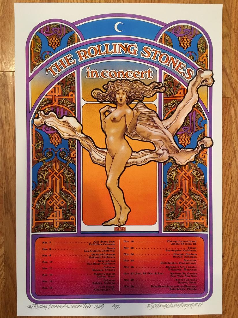DAVID BYRD - Rolling Stones Altamont Concert Poster (1 of 1)