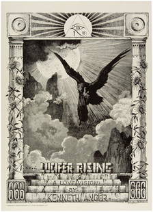 LUCIFER RISING Rick Griffin Original 60s Poster: Kenneth Anger LUCIFER RISING Rick Griffin Original 60s BERKELEY Poster. Poster printed by Berkeley Bonaparte Press of Berkeley, CA in 1967. Poster measures about 14x20" and features image of dark