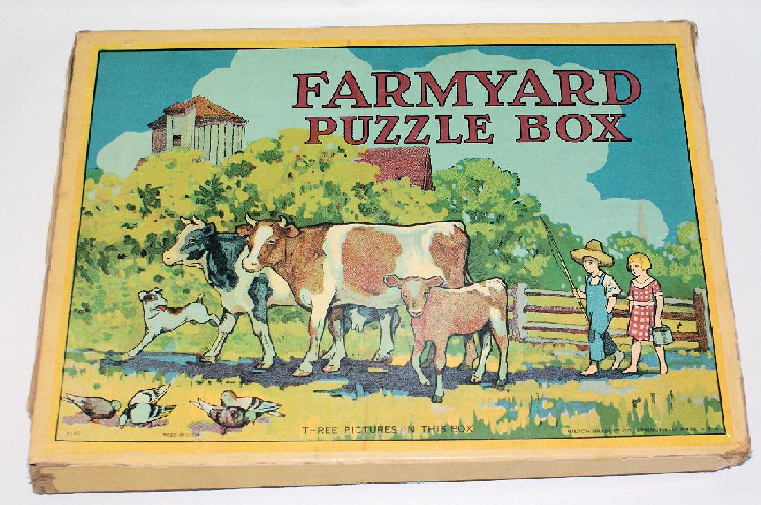 1900 Victorian Edwardian Era Milton Bradley FARM PUZZLE (1 of 5)