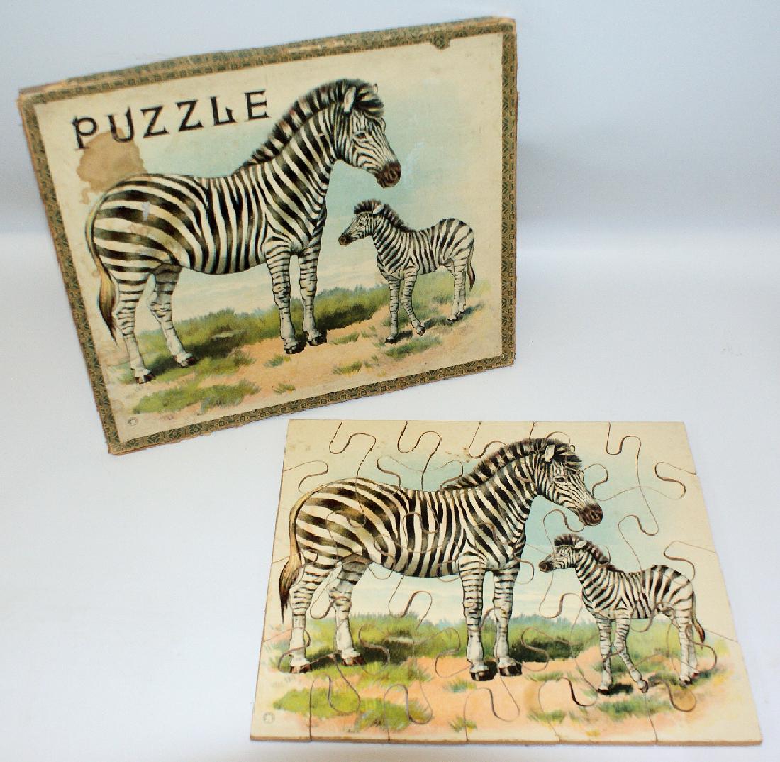 1900's Victorian Edwardian Era ZEBRA Animal Puzzle (1 of 4)