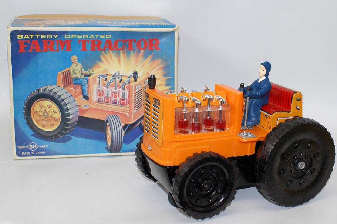 FARM TRACTOR Toy Light-up Pistons Horikawa SH Japan (1 of 4)