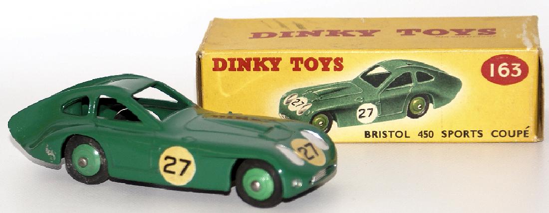 1956-60 DINKY #163 Diecast Bristol 450 Sports #27 Car (1 of 2)
