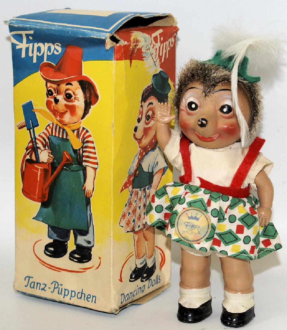 Windup German FIPPS MECKI Dancing Girl Doll Figure in (1 of 2)