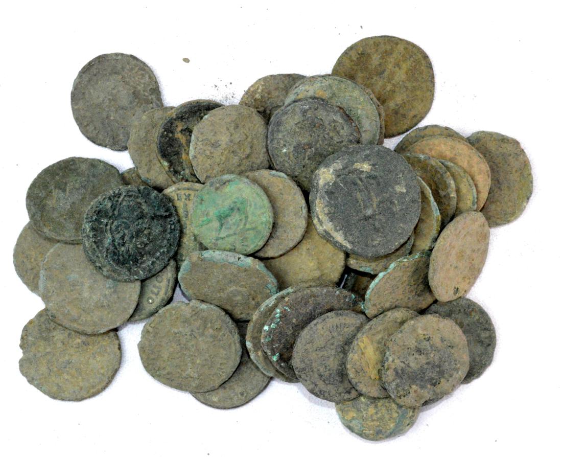 Lot of 50 Roman Coins for Cleaning.