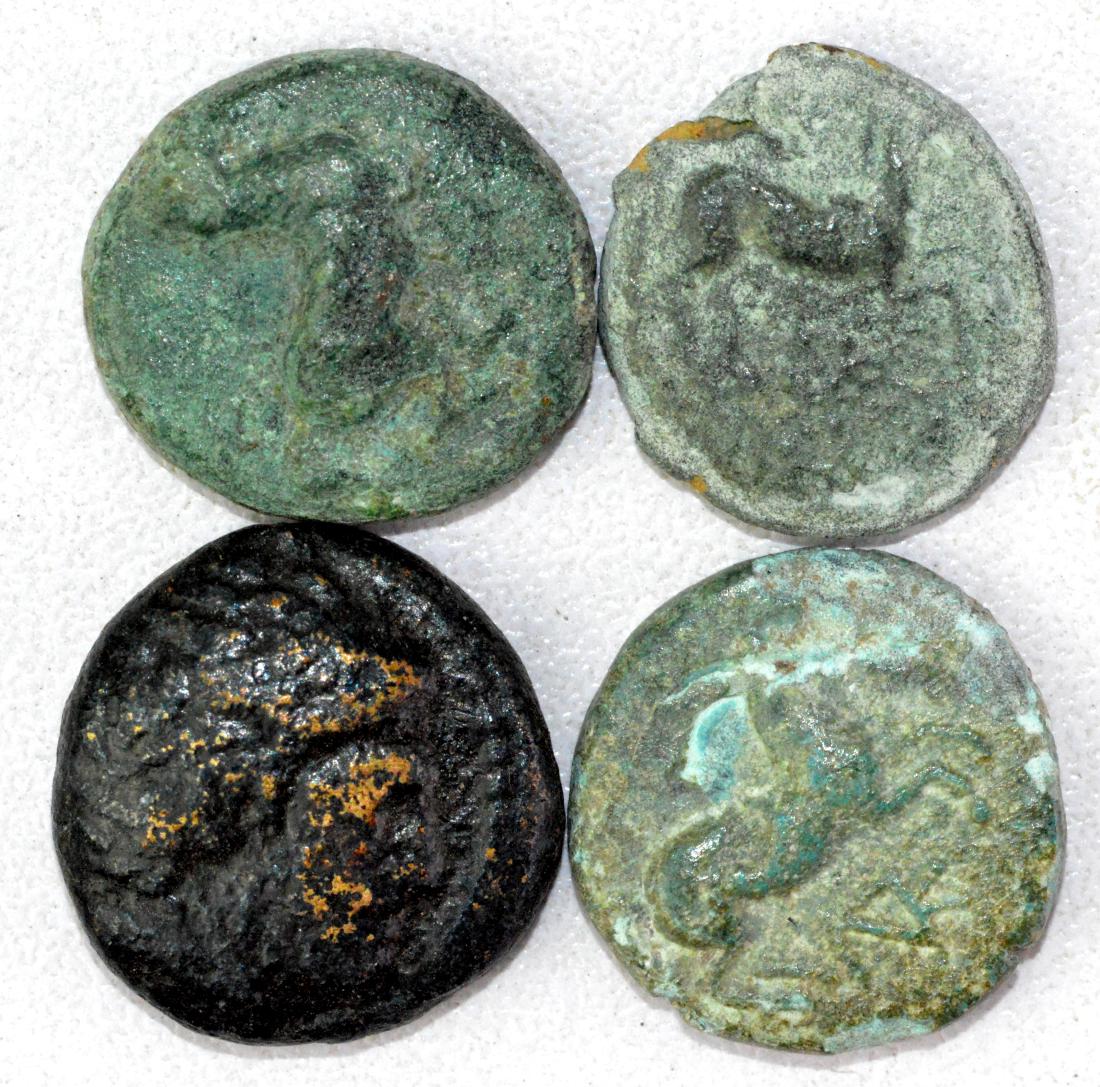 Lot of 4 Ancient Greek Coins (1 of 2)