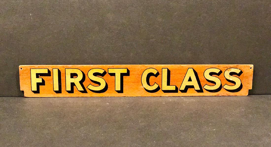 Fiirst Class / Third Class Sign, C. 1920s (1 of 5)