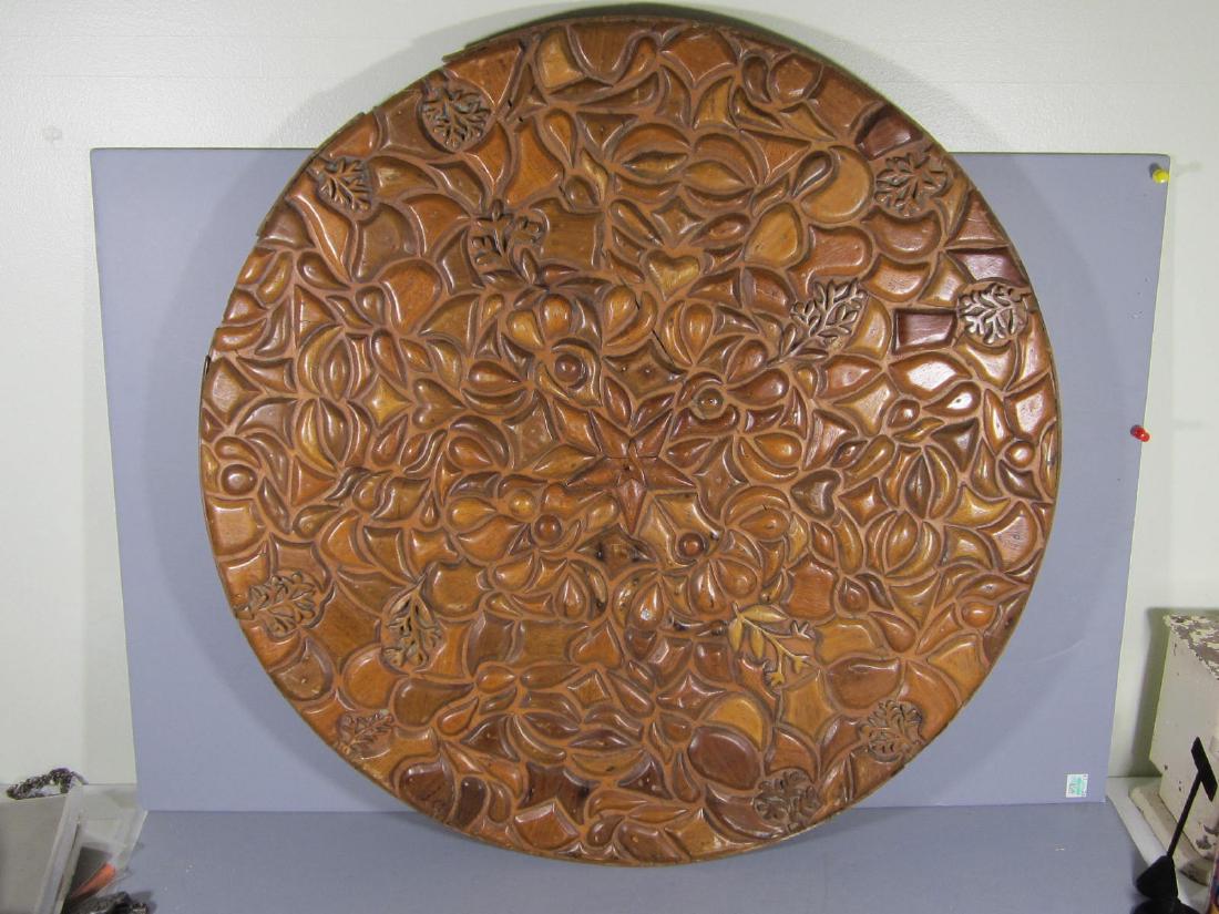 Folk Art - Tramp Art Style Table Top (1 of 8)