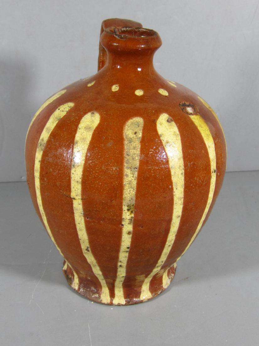 Slip Decorated Redware Jug (1 of 3)