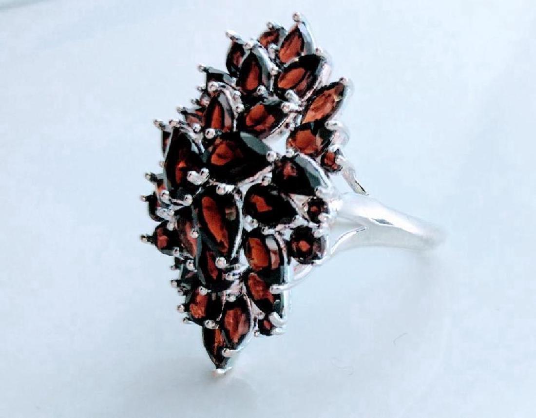 Sterling Silver Garnet Large Ring, 9.975ctw (1 of 4)