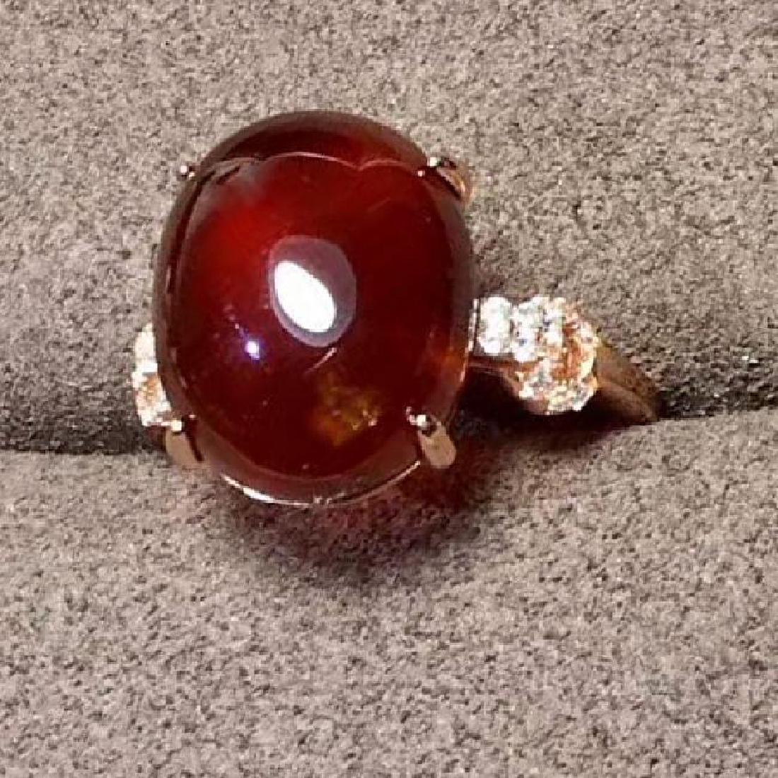 Sterling Silver Garnet Zircon Ring, 7.5ct (1 of 4)