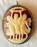 Mid-Century Three Graces Carved Shell Cameo Brooch