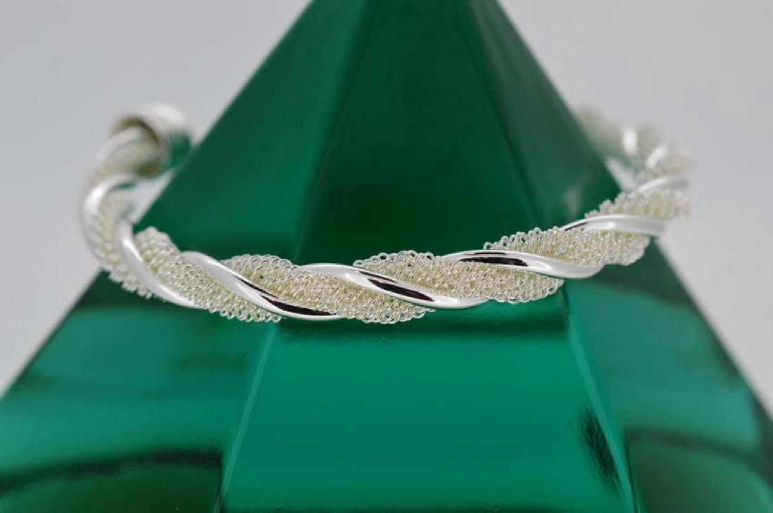 Ladies Sterling Silver Bangle Bracelet (1 of 2)