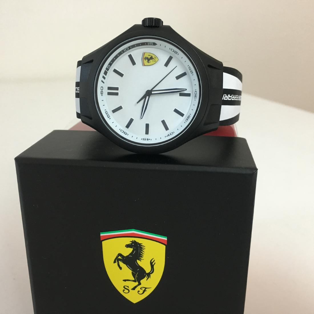 Scuderia Ferrari Menâ€™s Quartz Wrist Watch: Watch: Scuderia Ferrari â€“ Menâ€™s Wrist Watch â€“ New With Box Brand: Ferrari Size: Case Size: 43 mm Bracelet Length: Standard Men's 75-120 mm Movement Type: Quartz Watch Water Resist