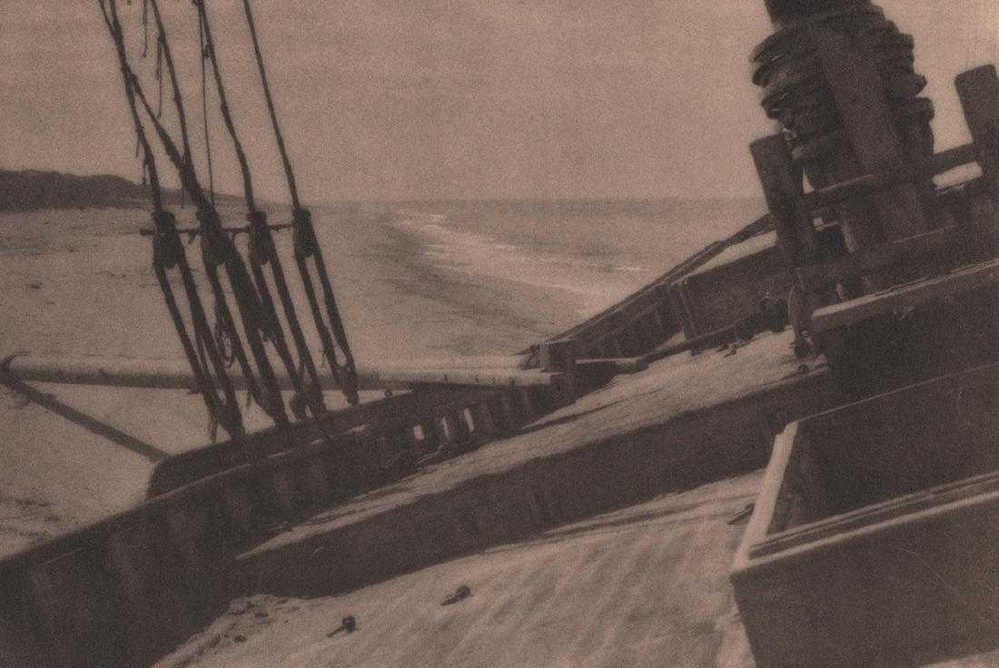 PIERRE BOUCHER - From the Deck of the Wreck: Artist: PIERRE BOUCHER Print Title: From the Deck of the Wreck Medium: Collotype Printing Date: 1929 Printed: USA Image size approx. 7.25 x 4.75 inches Pierre Boucher (1908 - 2000 ) Is a French photog