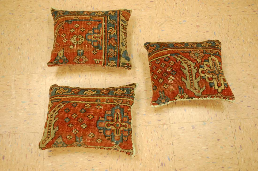 3 Detailed Fine Antique Rug Wool Pillow 1x1.5 (1 of 5)