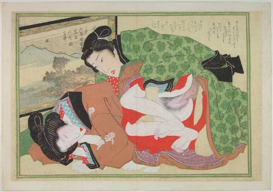 Eisen Keisai Woodblock Lovers #J Shunga (1 of 1)