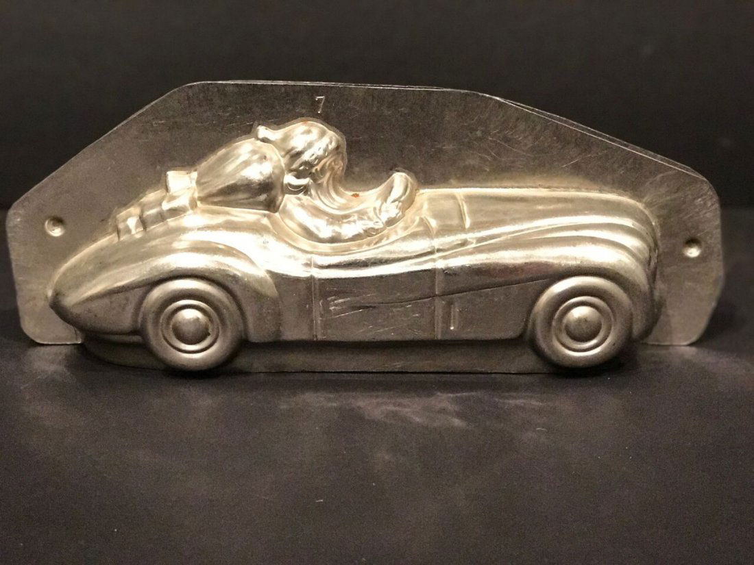 Santa Driving a Boat Tail Speedster Chocolate Mold (1 of 6)